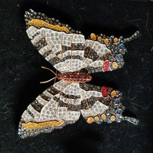 Joan Rivers RARE XXL butterfly brooch pin